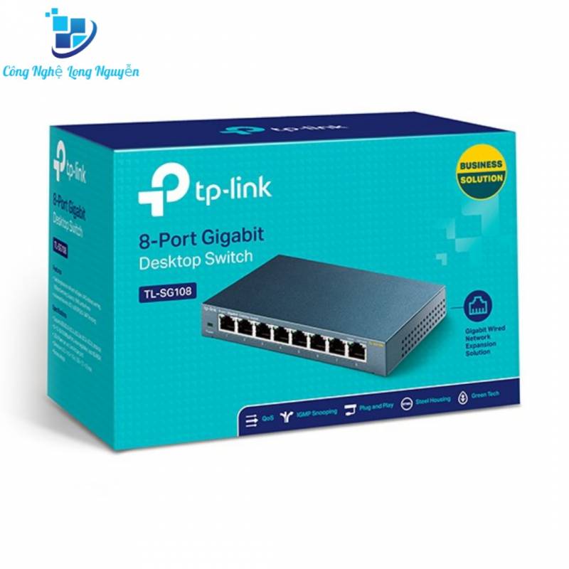 Switch TP-Link TL-SG108 (8 cổng RJ45 1Gigabit, vỏ kim loại)