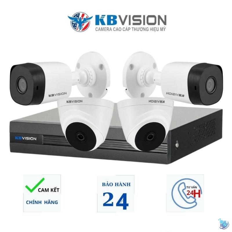 TRỌN BỘ 4 CAMERA KBVISION FULL HD CHO GIA ĐÌNH