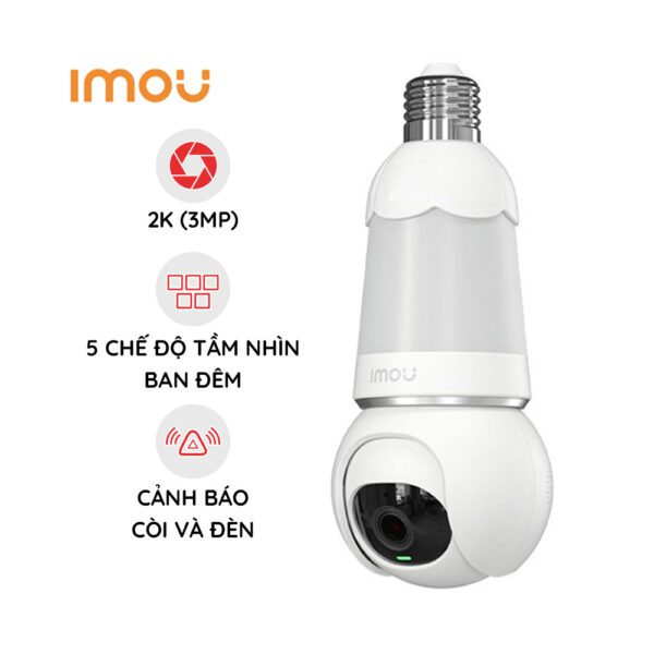 Camera Wifi quay quét bóng đèn 3MP iMOU IPC-S6DP-3M0WEB